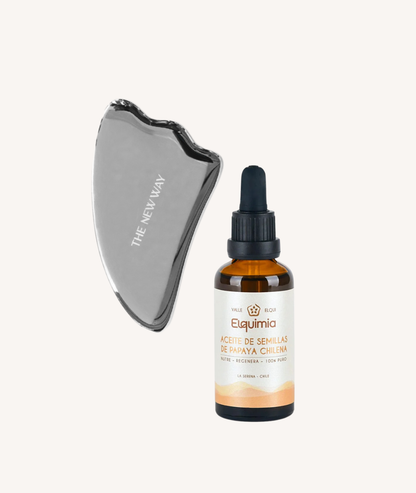 RITUAL FACIAL GUA SHA + ELQUIMIA AWARD WINNING OIL (30ml)