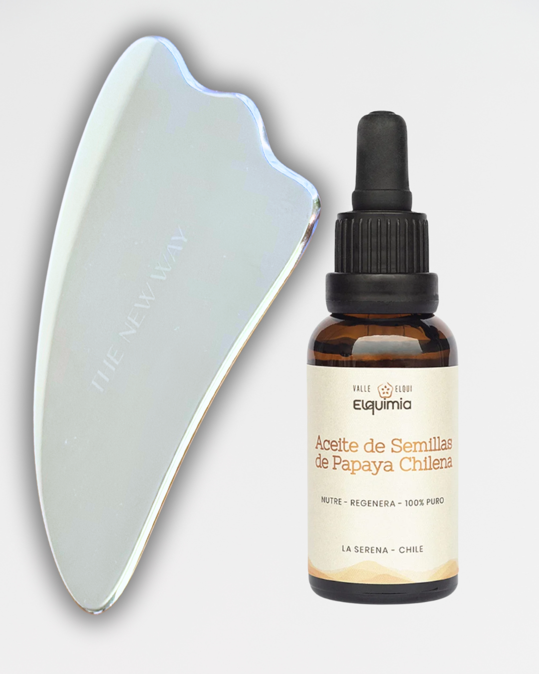PACK FACIAL GUA SHA + ACEITE ELQUIMIA 30ml